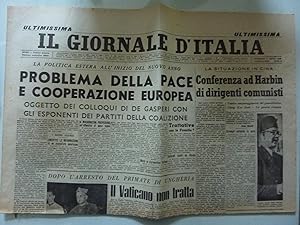 IL GIORNALE D' ITALIA Ultimissima Martedì 4 Gennaio 1949 PROBLEMA DELLA PACE E COOPERAZIONE EUROPEA