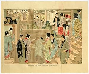 Antique Print-COURTESAN-PROTITUTE-YOSHIWARA-JAPAN-PL.2-Kinko-sha-Becker-1899