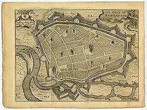 Antique Print-ROERMOND-LIMBURG-MAAS-PLAN-Harrewijn-1720