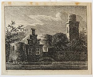 Antique print, etching | Small view on houses, published 1766, 1 p.