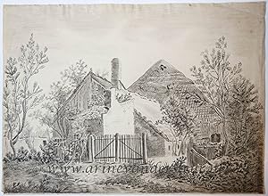 [Antique drawing] A farmer house (boerenhoeve), ca. 1850-1900.