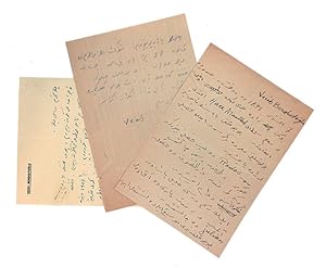 Two autograph letters and one manuscript autobiography signed 'Vecih Bereketoglu', addressed to '...