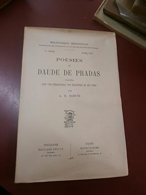 Poésies de Daude de Pradas Publiées avec une introduction, une traduction et des notes de Alexand...