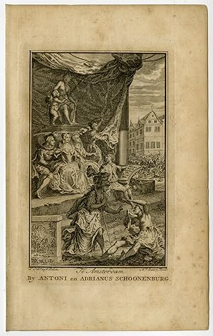 Antique Print-FRONTISPIECE-ALLEGORY-FIGHTING MASSES-Heemskerk-van Laan-1765