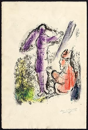 Lithograph-ANGEL-ARIEL-PROSPERO-ENCHANTER-TEMPEST-Chagall-ca. 1990