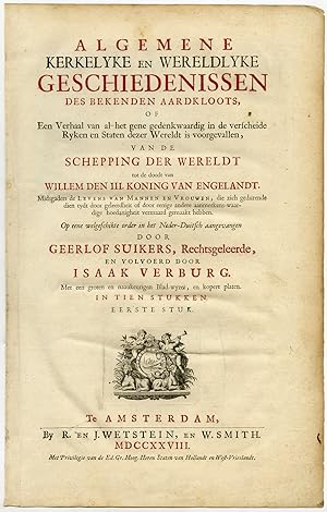 Antique Print-TITLE PAGE-VIGNETTE-Wetstein-Suikers-1728