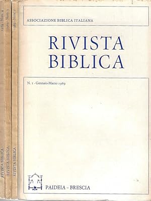 Rivista Biblica n. 1 - 3 - 4 anno 1969