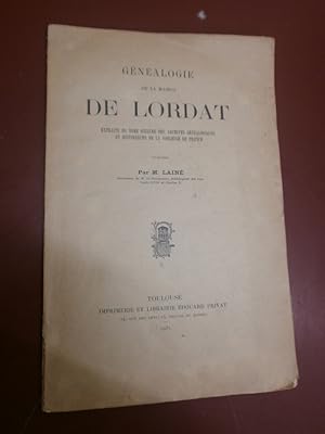 Généalogie de la Maison de Lordat.