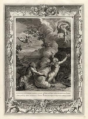 Antique Mythology Print-ARETHUSA-ALPHEUS-Picart-1733