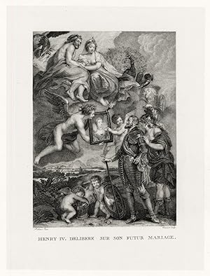 Antique Print-RUBENS-HENRY IV-MARIAGE-PORTRAIT-MARIE DE MEDICIS-Benoist-1873