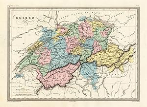 Antique Map-SWITZERLAND-SUISSE-Malte-Brun-Sarrazin-1880
