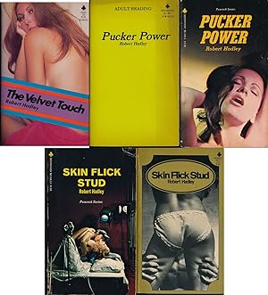 Pucker Power, Skin Flick Stud, The Velvet Touch (5 vintage adult paperbacks)