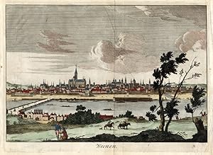 Antique print-VIENNA-DANUBE RIVER-AUSTRIA-Halma-1705