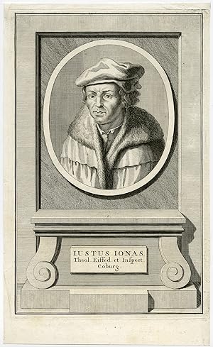 Antique Print-PORTRAIT-JUSTUS JONAS-LUTHER-Anonymous-Seckendorf-1728