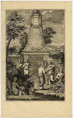 Antique Print-TITLE ENGRAVING-UTRECHT-MUIDEN-VECHT-Lairesse-van der Laan-1719