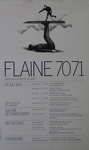 "FLAINE / STUDIO 1600 (Programme 70/71)" Affiche originale entoilée Roland TOPOR