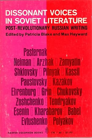 Dissonant Voices In Soviet Literature: Post-Revolutionary Russian Writing