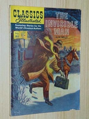 Classics Illustrated #153. The Invisible Man Aust/UK Edition 2 shillings oversticker over 1/3, HR...