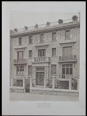 PARIS, 8 AVENUE ELISEE RECLUS, HOTEL PAUL CARNOT - 1908 - PLANCHE, GUADET