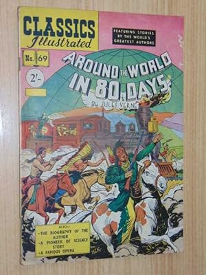 Classics Illustrated #69. Around The World In 80 Days Aust/UK Edition 2 shillings, HRN 125 Very G...