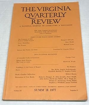 The Virginia Quarterly Review: A National Journal of Literature & Discussion, Volume 53, Number 3...