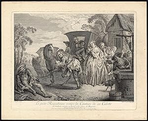 Antique Print-ROQUEBRUNE-HORSE-RAGOTIN-Lepicie-Pater-Scarron-1732