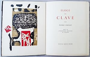 Eloge de Clavé - Avec suite des illustrations.