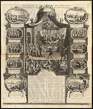 Antique Print-STOCK MARKET-SATIRE-STAGE-THEATER-PLAY-John Law-1720