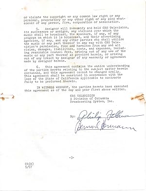 Typed Document SIGNED, 4 pp, Hollywood, CA, June 1, 1957