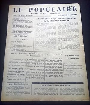 Le Populaire - Organe du Parti Socialiste - Édition de la Région Parisienne - Numéro du 14 Mars 1944