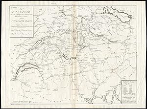 Antique Map-SWITZERLAND-MAIN ROUTES-SCHWEIZ-Heinzmann-1795