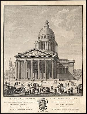 Antique Master Print-PANTHEON-PARIS-FRANCE-Jean Jacques Poulleau-Lequeu-1781