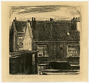 Antique Print-HOUSE-WORKSHOP-VIEW-Wijngaerdt-ca. 1930