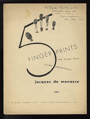 5 Fingerprints (Cinq empreintes) [Solo piano]. Inscribed by the composer