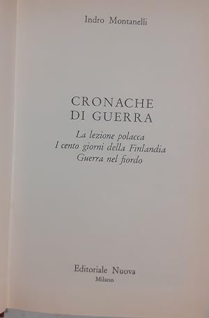 CRONACHE DI GUERRA,