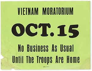 Broadside: Vietnam Moratorium OCT.15 - No Business As Usual Until The Troops Are Home