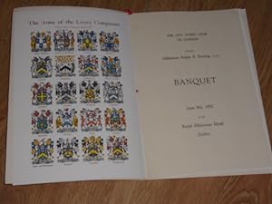 The City Livery Club of London Banquest Programme June 9th 1952