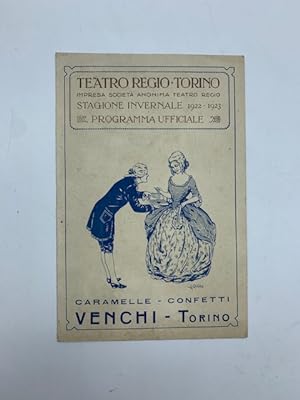 Teatro Regio Torino.Stagione invernale 1922-1923. Programma ufficiale