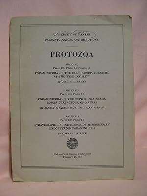 PROTOZOA; ARTICLE 2, FORAMINIFERA OF THE ELLIS GROUP, JURASSIC, AT THE TYPE LOCALITY; ARTICLE 3, ...