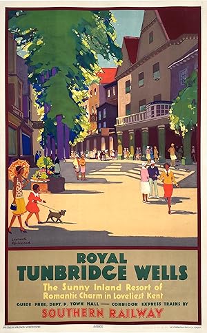 Original Vintage Poster: Southern Railway - Royal Tunbridge Wells - The Sunny Inland Resort of Ro...