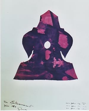 "UN PEU DE TOI, UN PEU DE MOI, UN PEU DE NOUS ET C'EST FINI" Collage tissu sur papier 1980