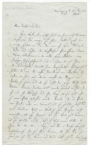 Felix Mendelssohn's Autograph Letter to Jenny Lind