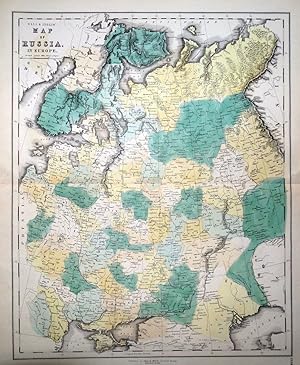 Antique Map RUSSIA IN EUROPE, Gall & Inglis original c1850