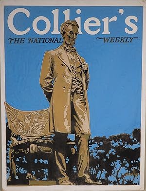 Roy Miller Abraham Lincoln Gouache proposed for Collier's The National Weekly
