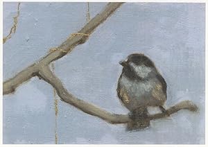 Renee Caouette Golden Chickadee 4 Bird Painting Postcard
