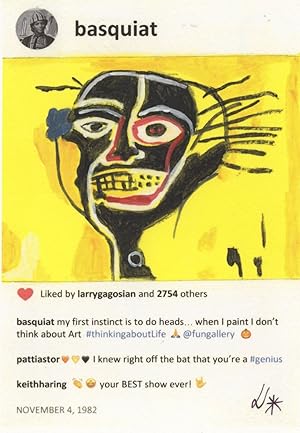 Laurence De Valmy Basquiat & Cebeza African Art Painting Postcard