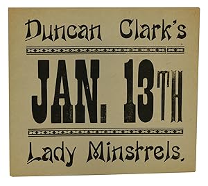 Duncan Clark's / Jan. 13th / Lady Minstrels