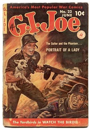 G.I. Joe #22 1953- Dog cover- Golden Age- DeCarlo G
