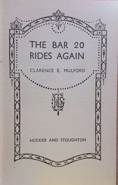 The Bar 20 Rides Again