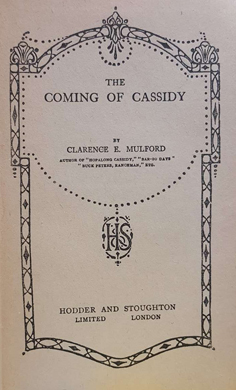 The Coming of Cassidy